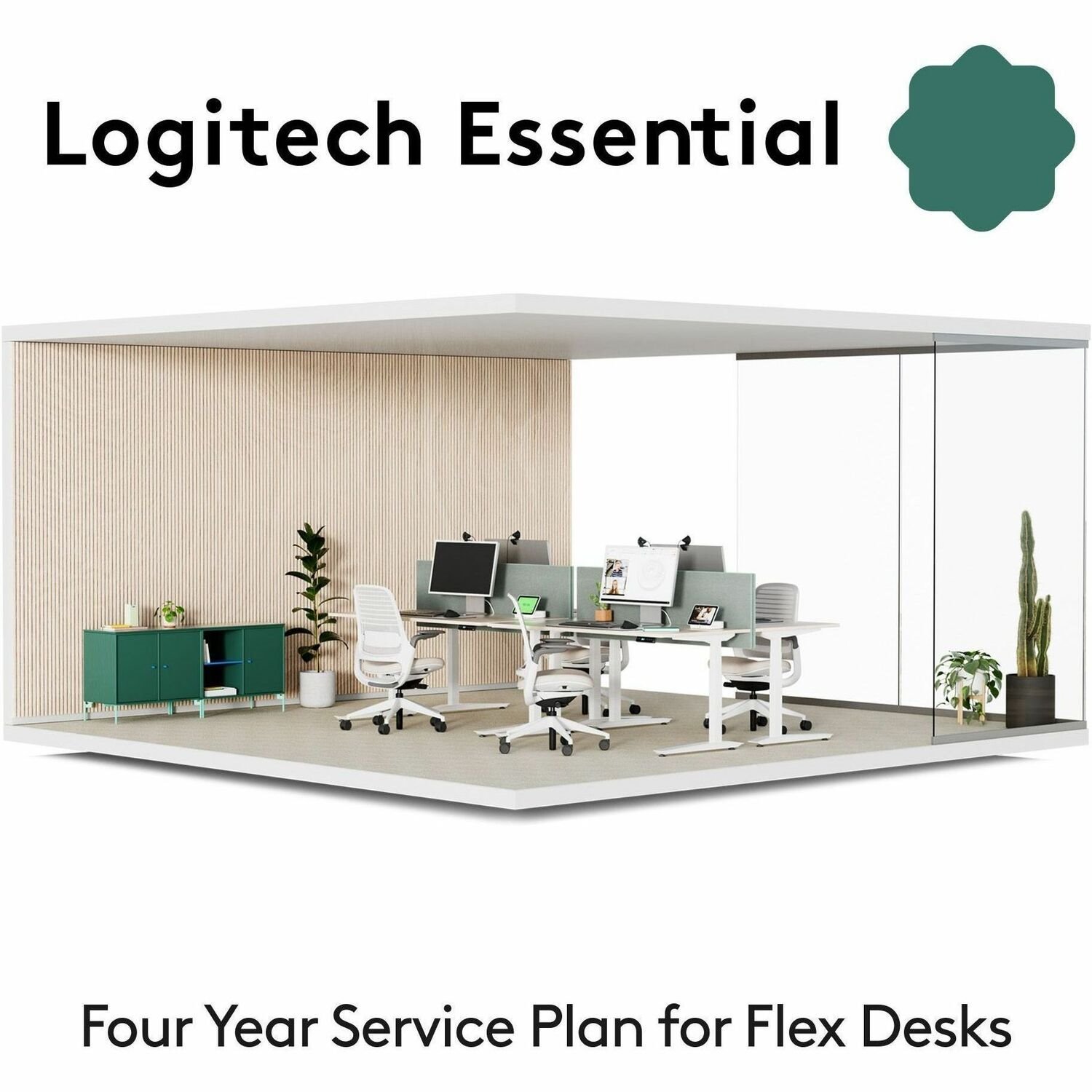 Logitech Essential for Flex Desks | Four Year Service Plan | Easy remote management of Flex Desks and Devices
