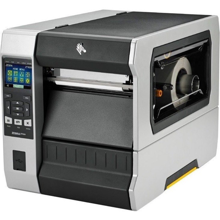 Zebra ZT620 Industrial Direct Thermal/Thermal Transfer Printer - Monochrome - Label Print - USB - Serial - Bluetooth