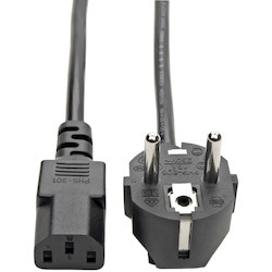 Eaton Tripp Lite Series European Computer Power Cord, C13 to Schuko, 10A, 250V, 17 AWG, 6 ft. (1.83 m), Black
