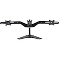 Amer Mounts Stand Based Triple Monitor Mount for three 15"-24" LCD/LED Flat Panel Screens