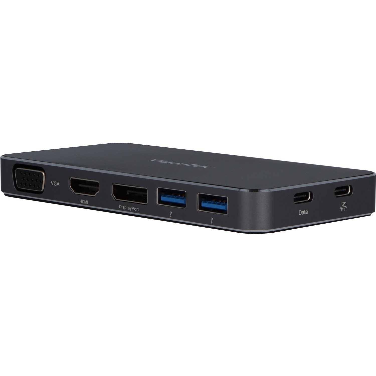 VisionTek VT200 USB-C Portable Dock - Dual Display - 100W Power Passthrough