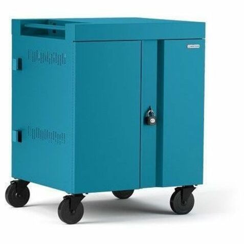 Bretford 16X Cube Cart, Pre-Wired Usb-C, Pacific Blue