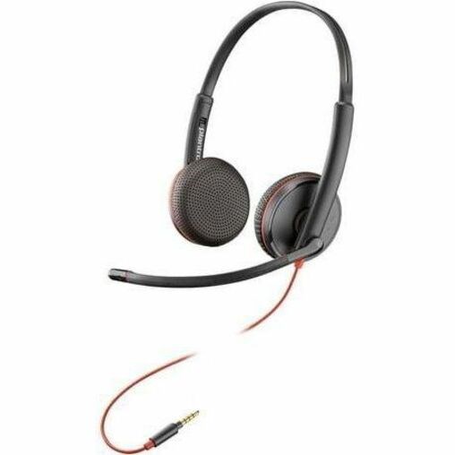 Poly Blackwire C3225 Bedraad Op het oor, Over het hoofd Stereo Headset - Zwart