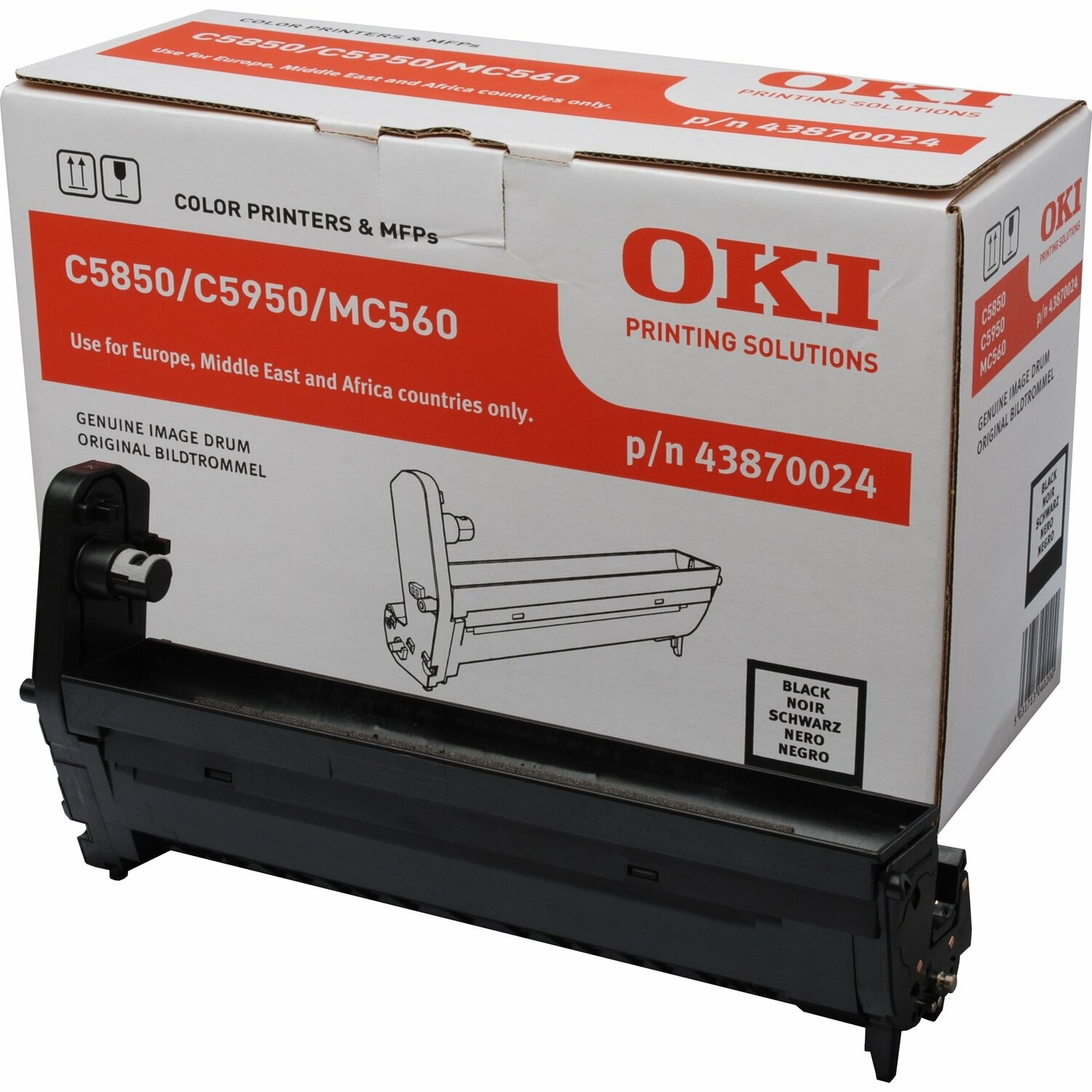 Oki 43870024 LED Imaging Drum - Black