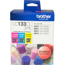 Brother LC-133CL3PK Colour Value Pack (Yield, up to 600 pages each)