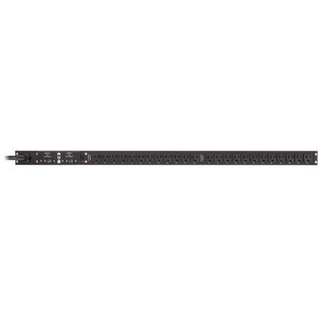 Eaton Basic rack PDU, 0U, L5-30P input, 2.88 kW max, 100-127V, 24A, 15 ft cord, Single-phase, Outlets: (24) 5-20R