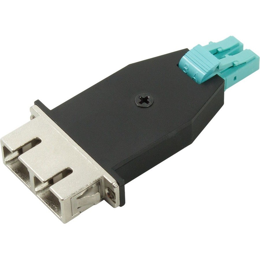 AddOn LC Male to SC Female MMF Duplex OM3 Fiber Optic Adapter