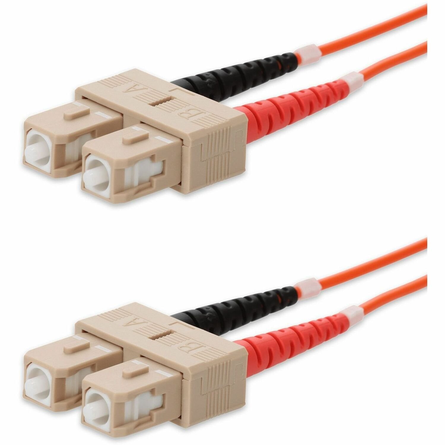 AddOn 2m SC to SC Orange OM4 Duplex OFNR (Riser-Rated) Fiber Patch Cable