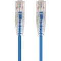 Monoprice SlimRun Cat6 28AWG UTP Ethernet Network Cable, 14ft Blue