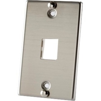 Ortronics TracJack Stainless Steel Wall Phone Plate with Mounting Studs