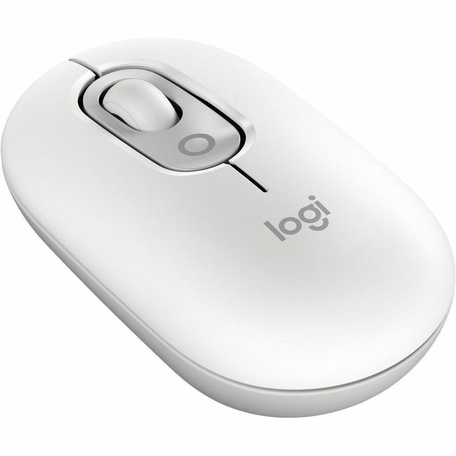 Logitech POP Mouse Mouse - Bluetooth - Optical - 4 Button(s) - Off White