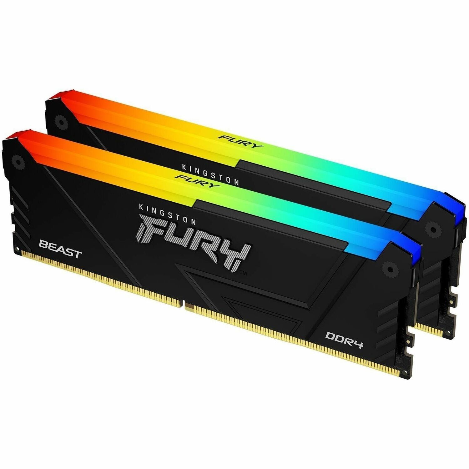 Kingston FURY Beast RAM-module voor Moederbord - 64 GB (2 x 32GB) - RGB - DDR4-3200/PC4-25600 DDR4 SDRAM - 3200 MHz Dual-rang geheugen - CL16 - 1,35 V