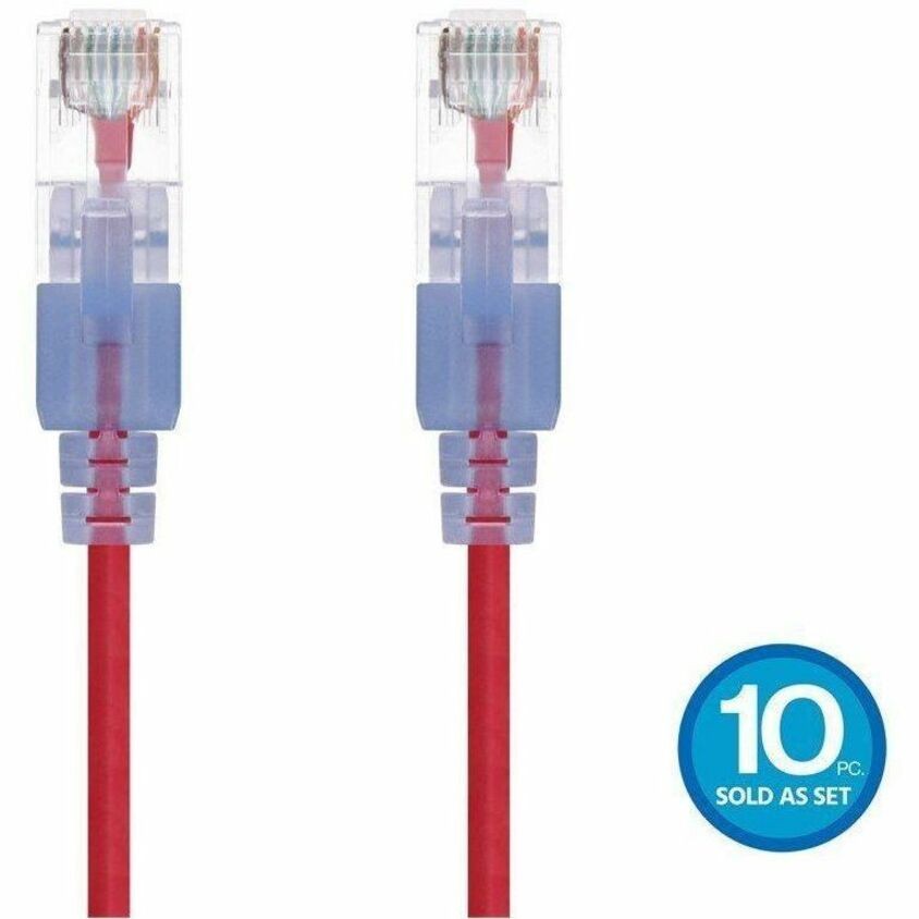Monoprice Slimrun Cat6a Ethernet Patch Cable-Snagless RJ45_ 550MHZ_ Utp_ Pure Bare Copper