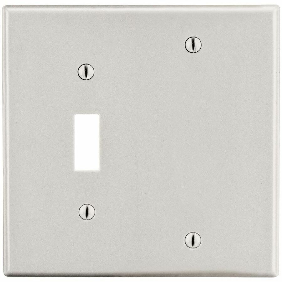 Hubbell Wallplate, 2-G, 1) Tog 1) Blank, La