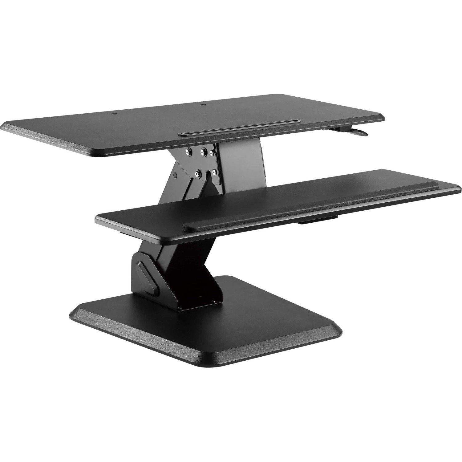 Amer Mounts Gas Spring Sit-Stand Desktop Workstation - Black Finish