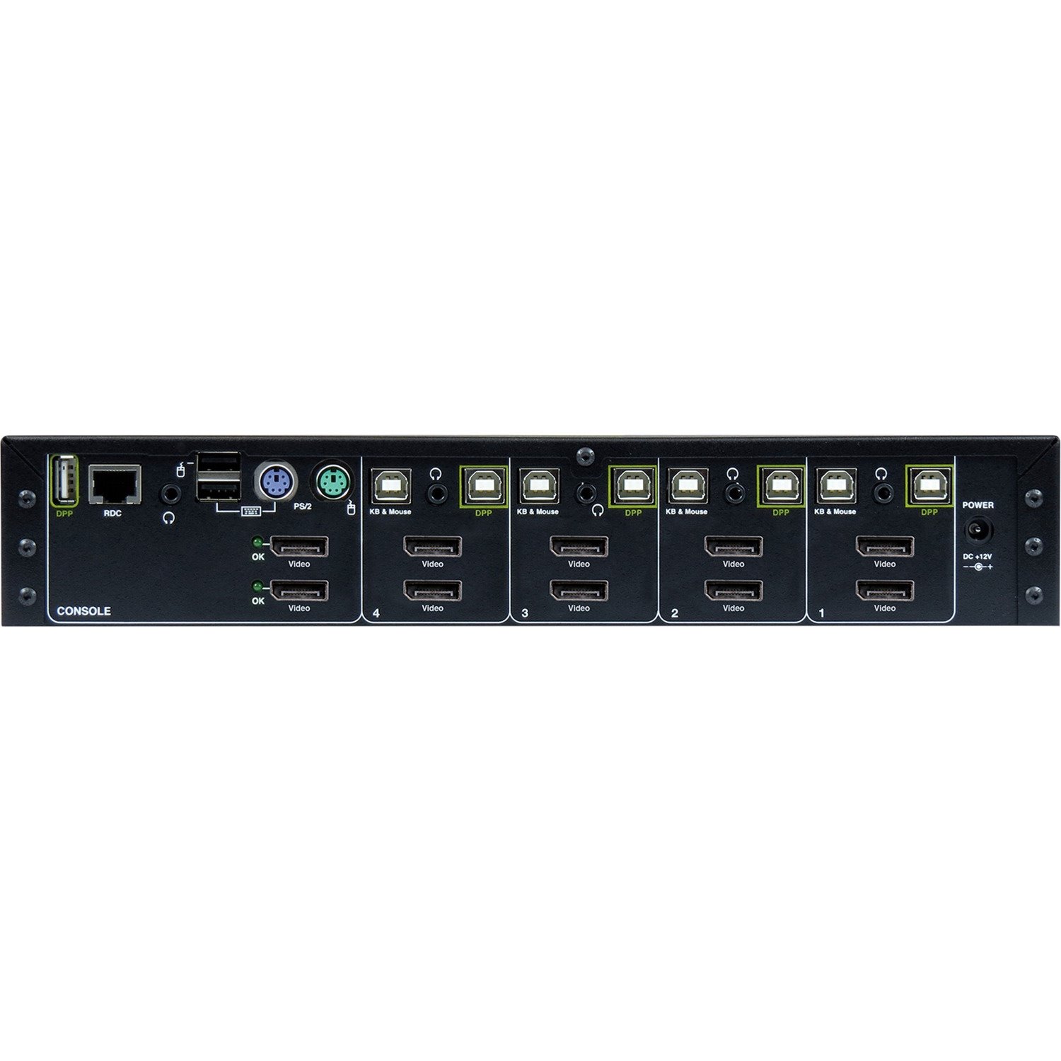 Kramer K524E HighSecLabs Secure 4-Port, Dual-Display, DisplayPort KVM Switch