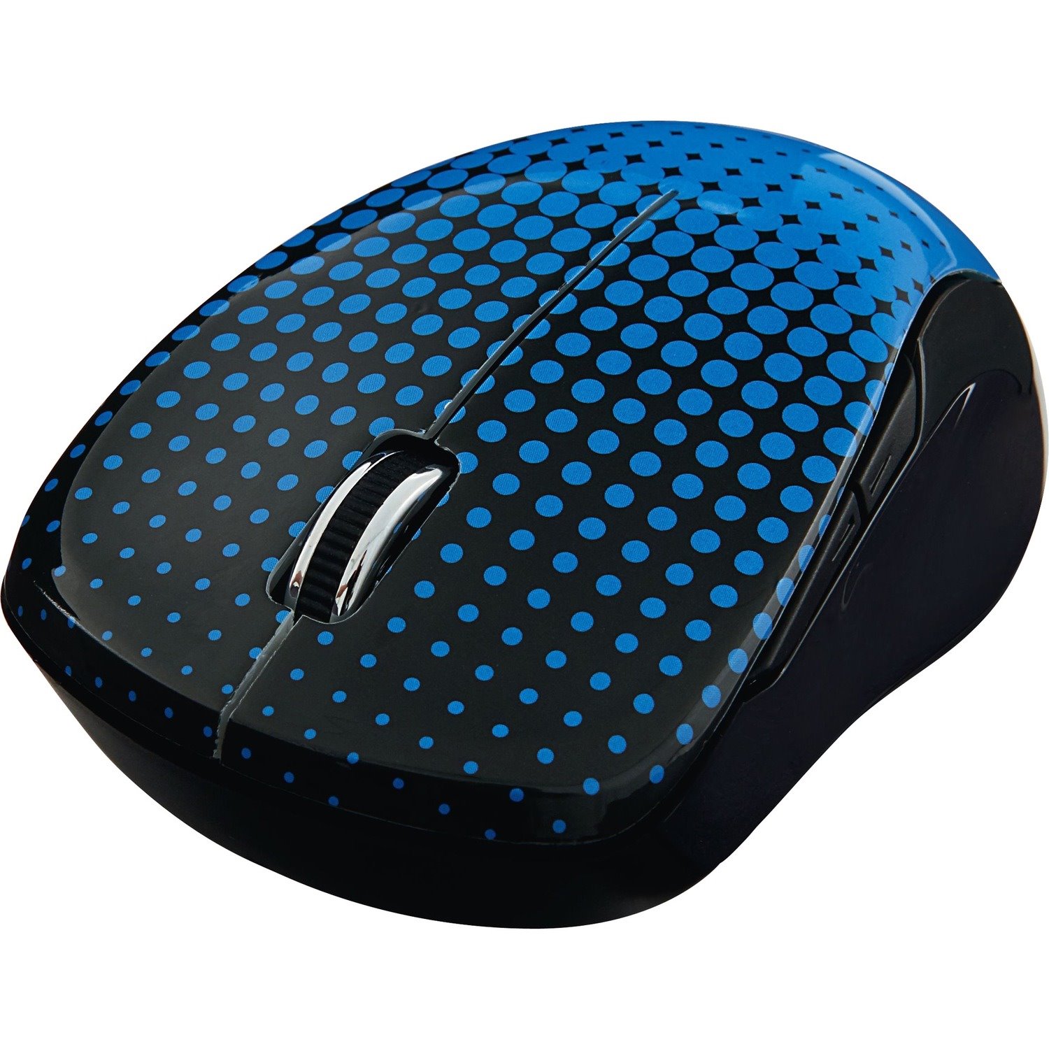 Wireless Notebook Multi-Trac Blue LED Mouse - Dot Pattern Blue