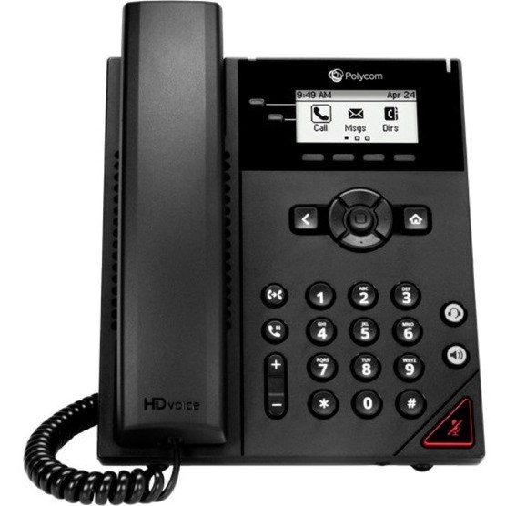 Poly 150 IP Phone - Corded - Corded - Desktop, Wall Mountable - Black