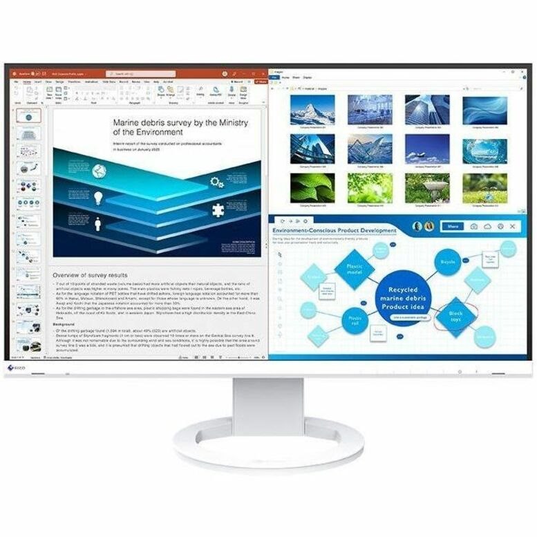 Eizo New Ev2720s-Wt 27" Usb-C , DP ,Hdmi Speakers White