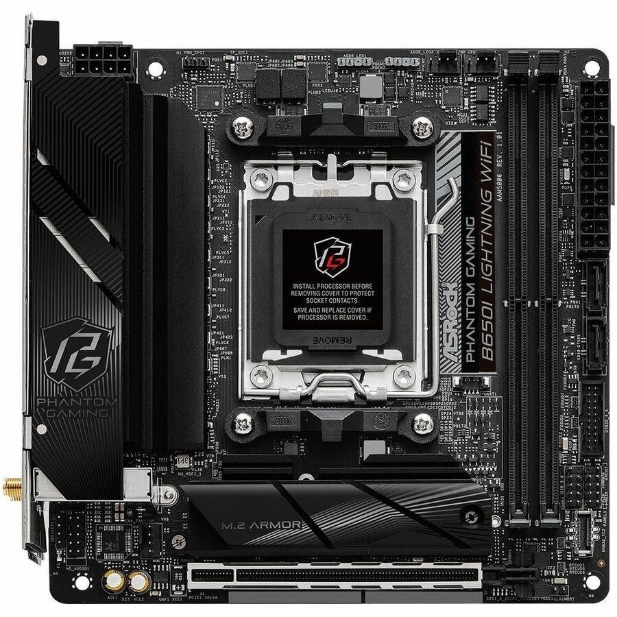 ASRock B650I LIGHTNING WIFI Gaming Desktop Motherboard - AMD B650 Chipset - Socket AM5 - Mini ITX
