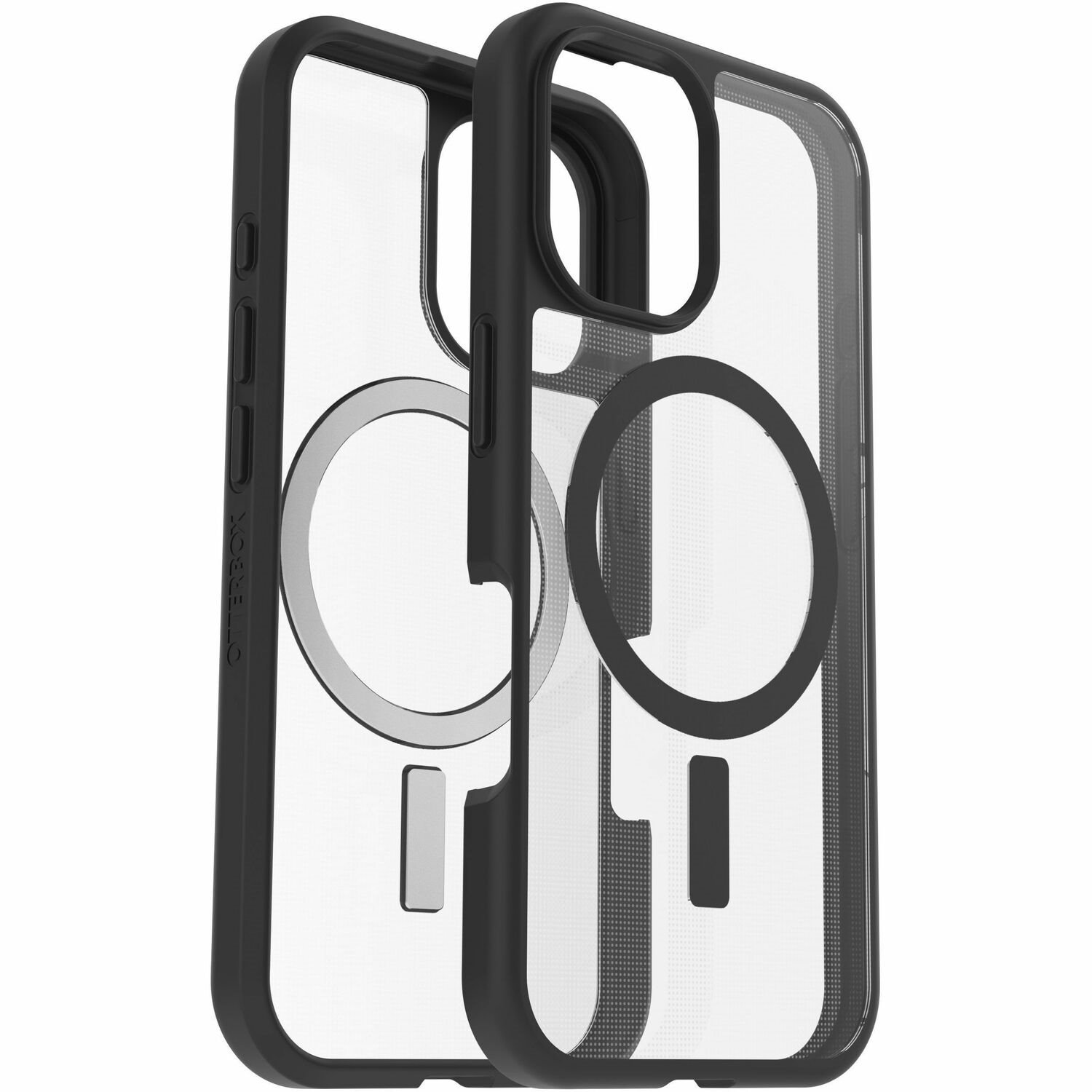 OtterBox React Case for Apple iPhone 16 Smartphone - Black Crystal (Clear/Black) - Retail - 1