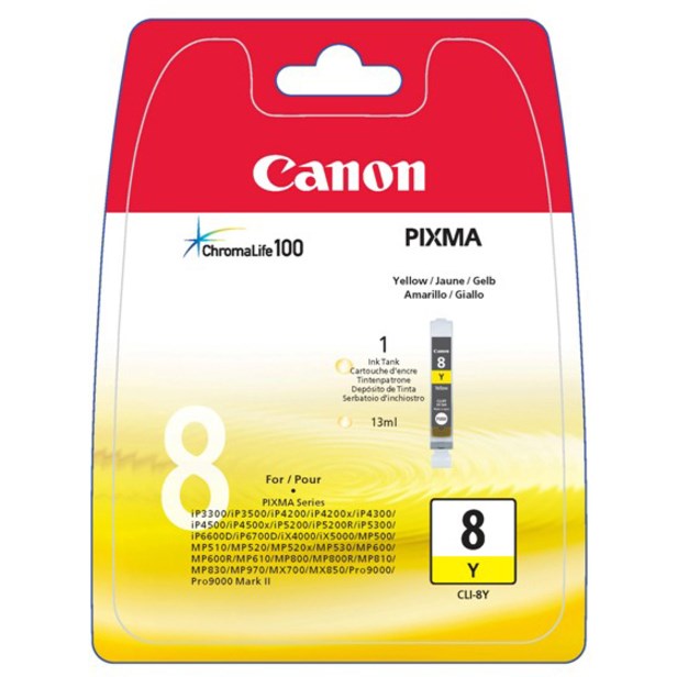 Canon CLI-8Y Original Inkjet Ink Cartridge - Yellow - 1 Pack