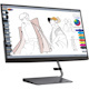 Lenovo Q24h-10 24" Class WQHD LCD Monitor - 16:9 - Gray