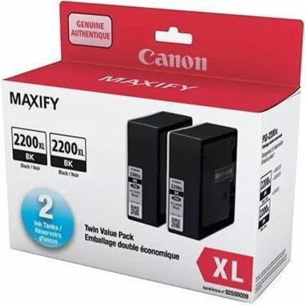 Canon PGI-2200XL Original Inkjet Ink Cartridge - Black - 2 / Pack