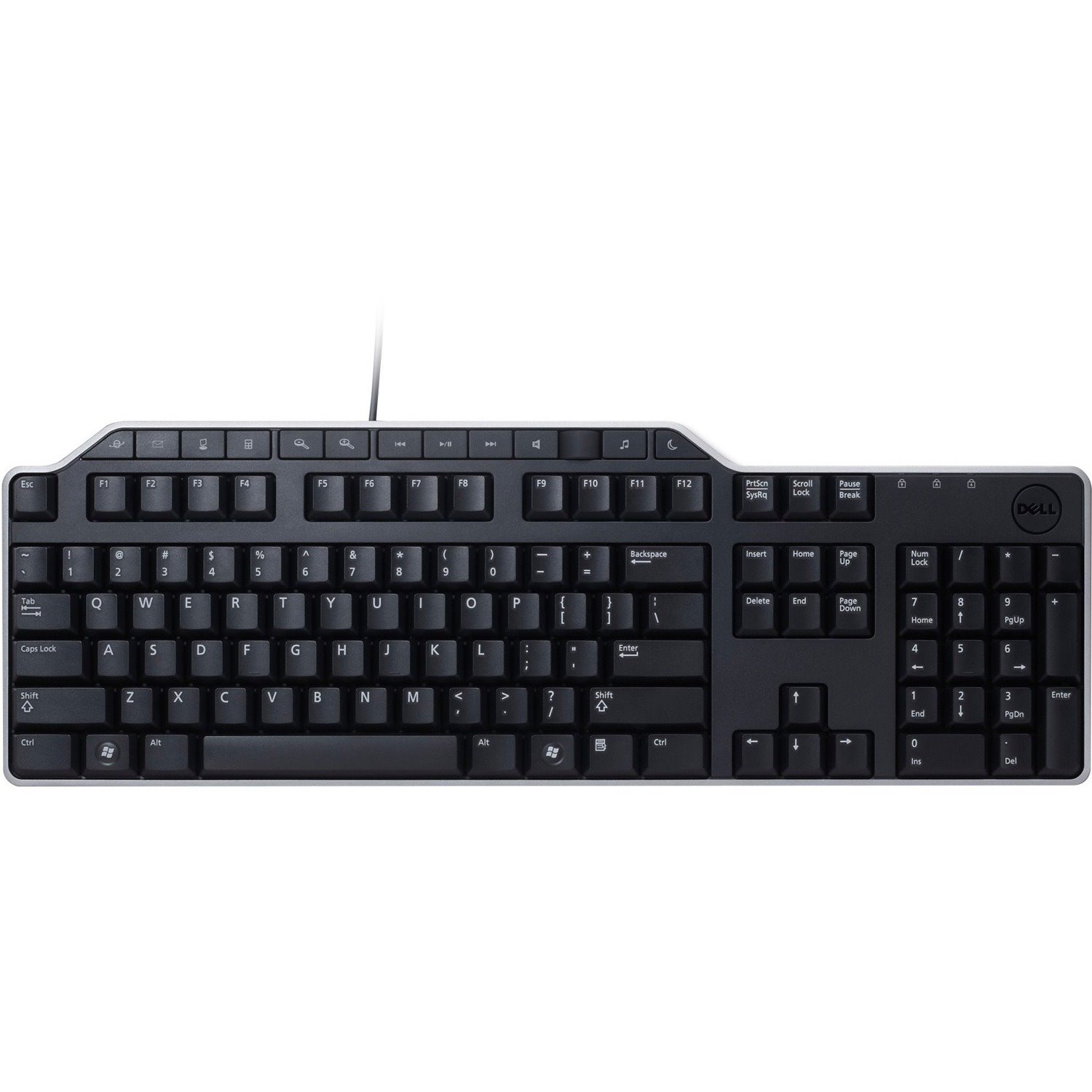 Dell KB-522 Keyboard - Cable Connectivity - USB Interface - English (US), English (Euro) - QWERTY Layout - Black