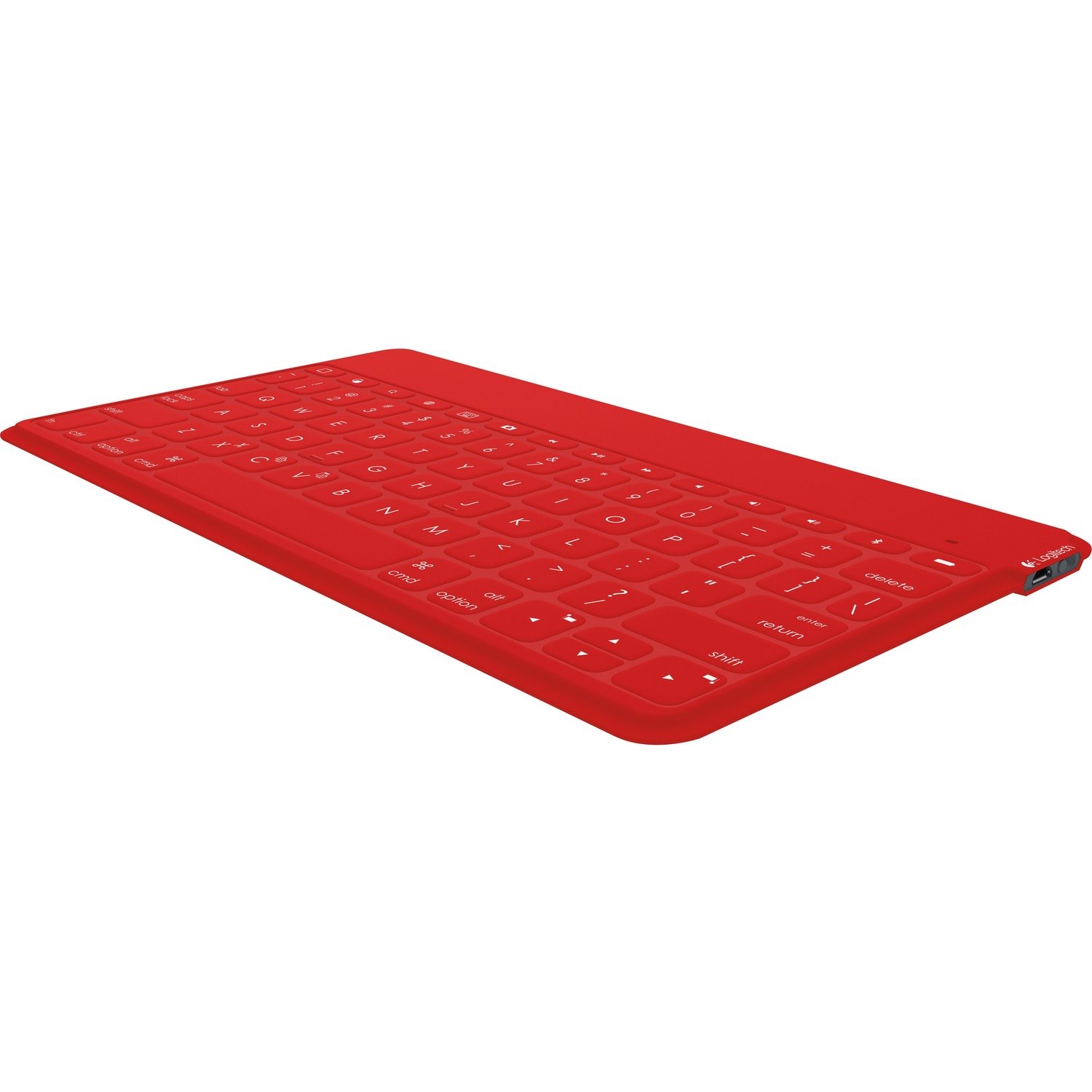 Logitech Keys-To-Go Keyboard - Wireless Connectivity - Spanish - Red