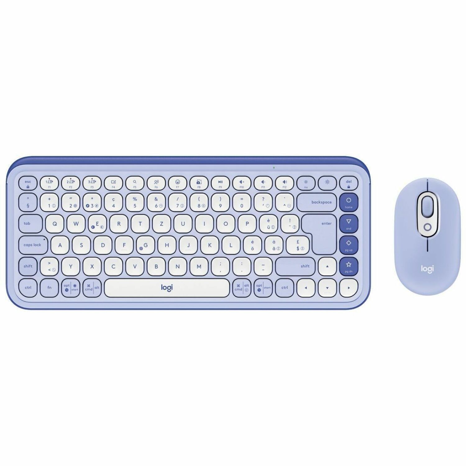 Logitech Pop Icon Combo Mouse And KB Lilac-Ch-Cen