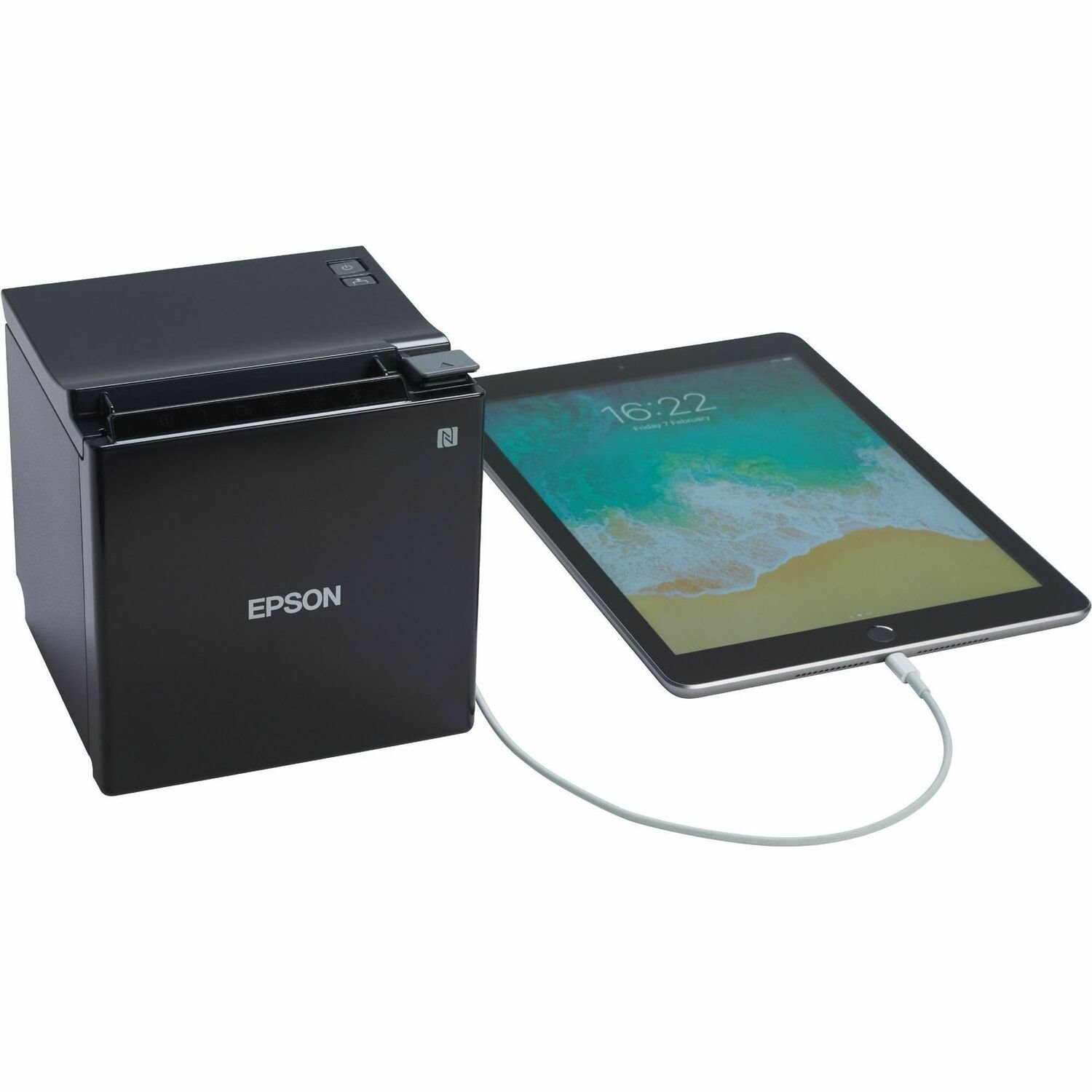 Epson TM-M30II-H Direct Thermal Printer - Monochrome - Receipt Print - Ethernet - USB - Bluetooth - With Cutter - White - 9.84 in/s Mono