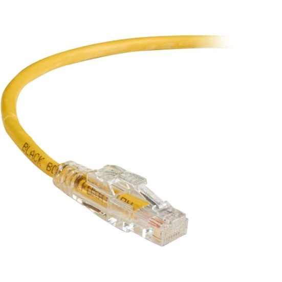 Black Box GigaTrue 3 CAT6 550-MHz Lockable Patch Cable (UTP), Yellow, 50-ft. (15.2-m)