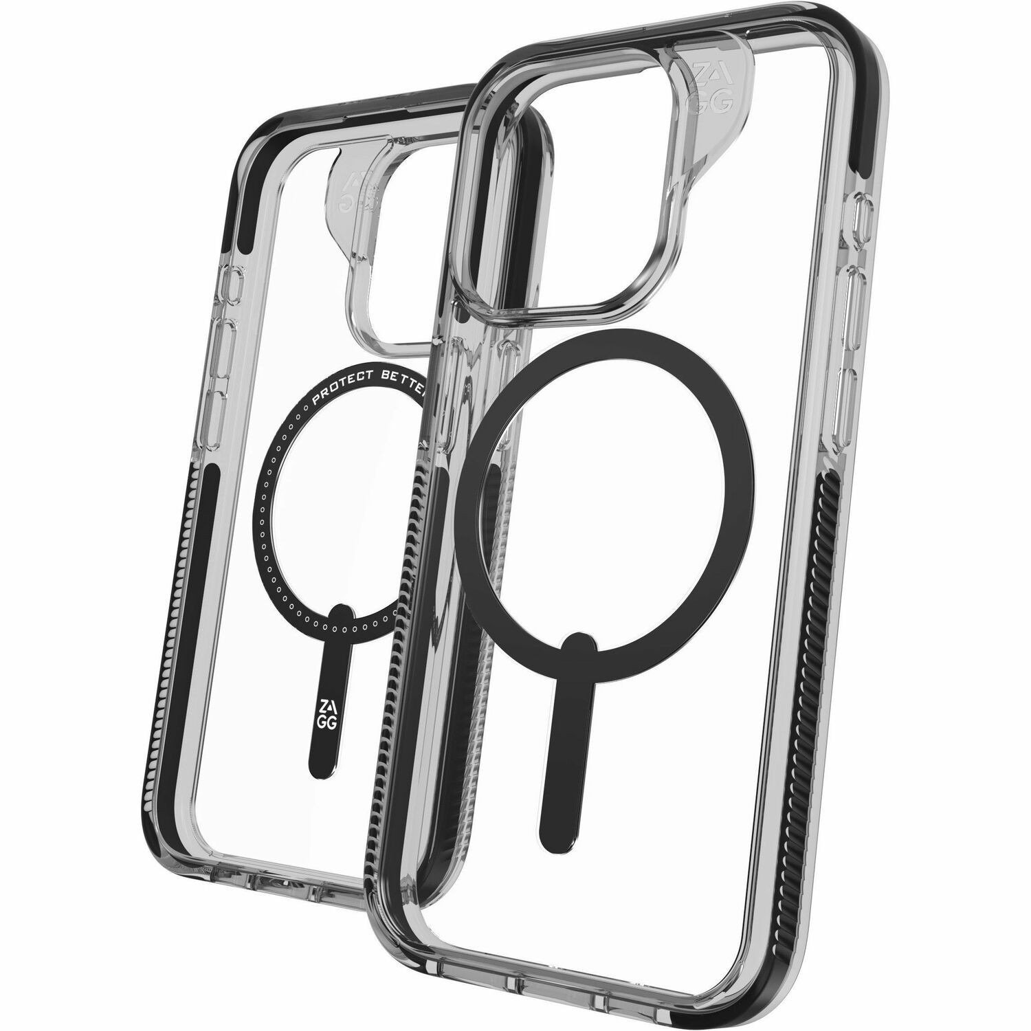 ZAGG Santa Cruz Snap Case for Apple iPhone 15 Pro Smartphone - Texture Grip - Transparent