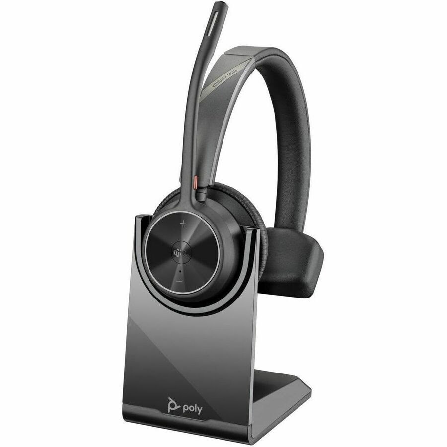 Poly Voyager 4300 UC 4310 Bedraad/draadloos Over het hoofd, Op het oor Mono Headset - Zwart