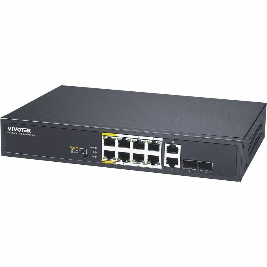 Vivotek AW-FGT-100D-120 Unmanaged 8xFE PoE + 2xGE Combo Switch