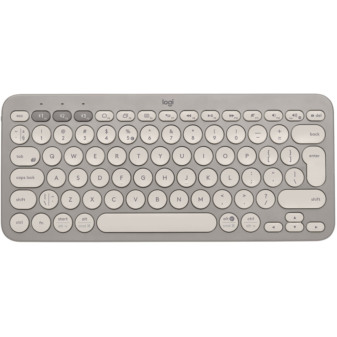 Logitech K380 Keyboard - Wireless Connectivity - English (US) - QWERTY Layout - Sand