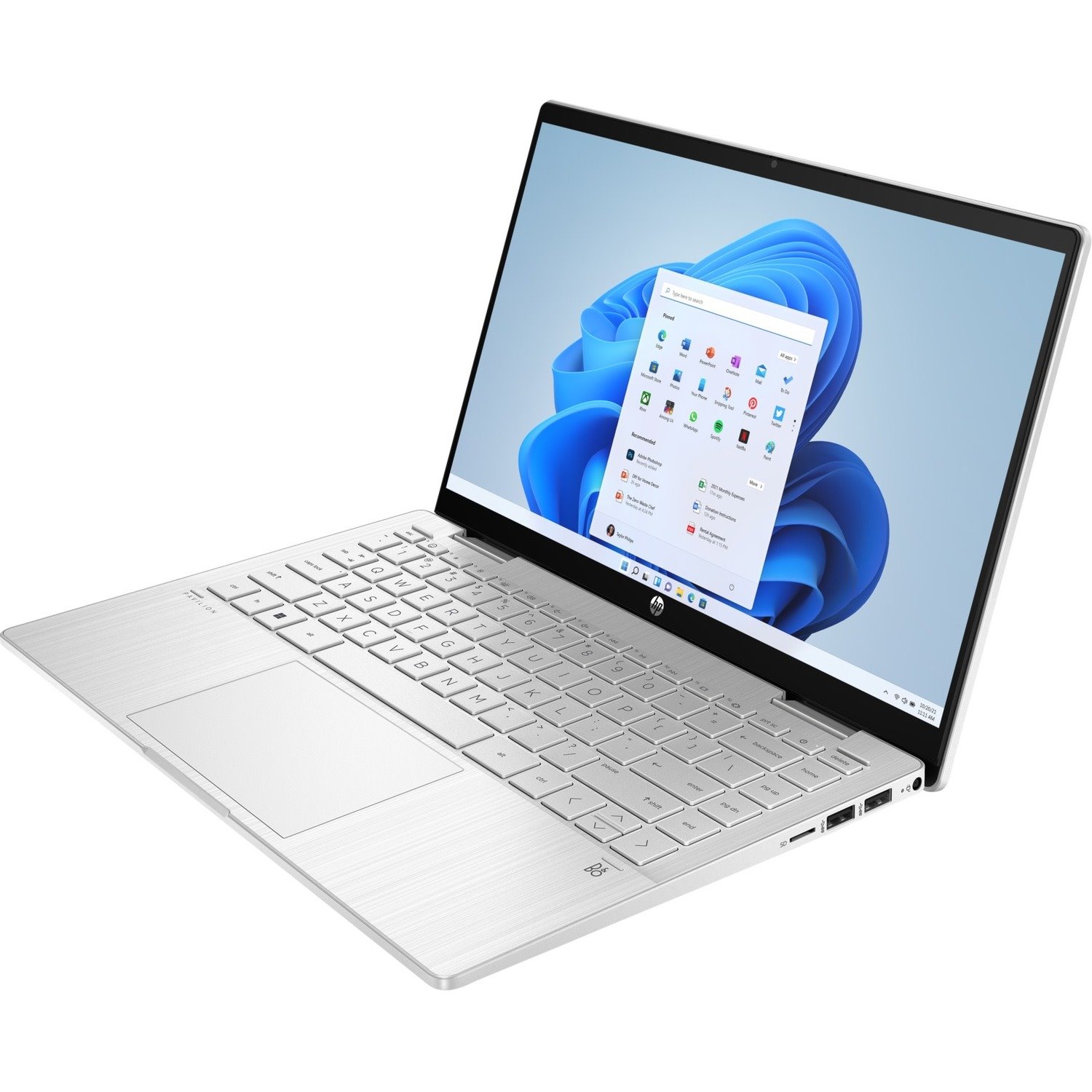 HP Pavilion x360 14-ek0035TU 14" Touchscreen 2 in 1 Notebook - Full HD - 1920 x 1080 - Intel Core i5 i5-1235U - 8 GB Total RAM - 512 GB SSD - Natural Silver