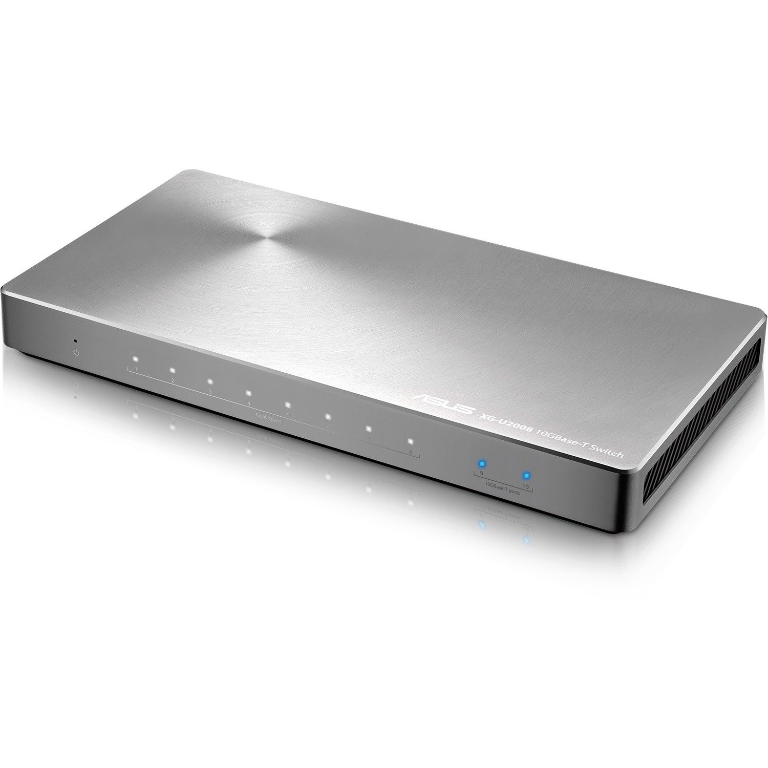 Asus XG-U2008 10 Ports Ethernet Switch - 10 Gigabit Ethernet, Gigabit Ethernet - 1000Base-T, 10GBase-T