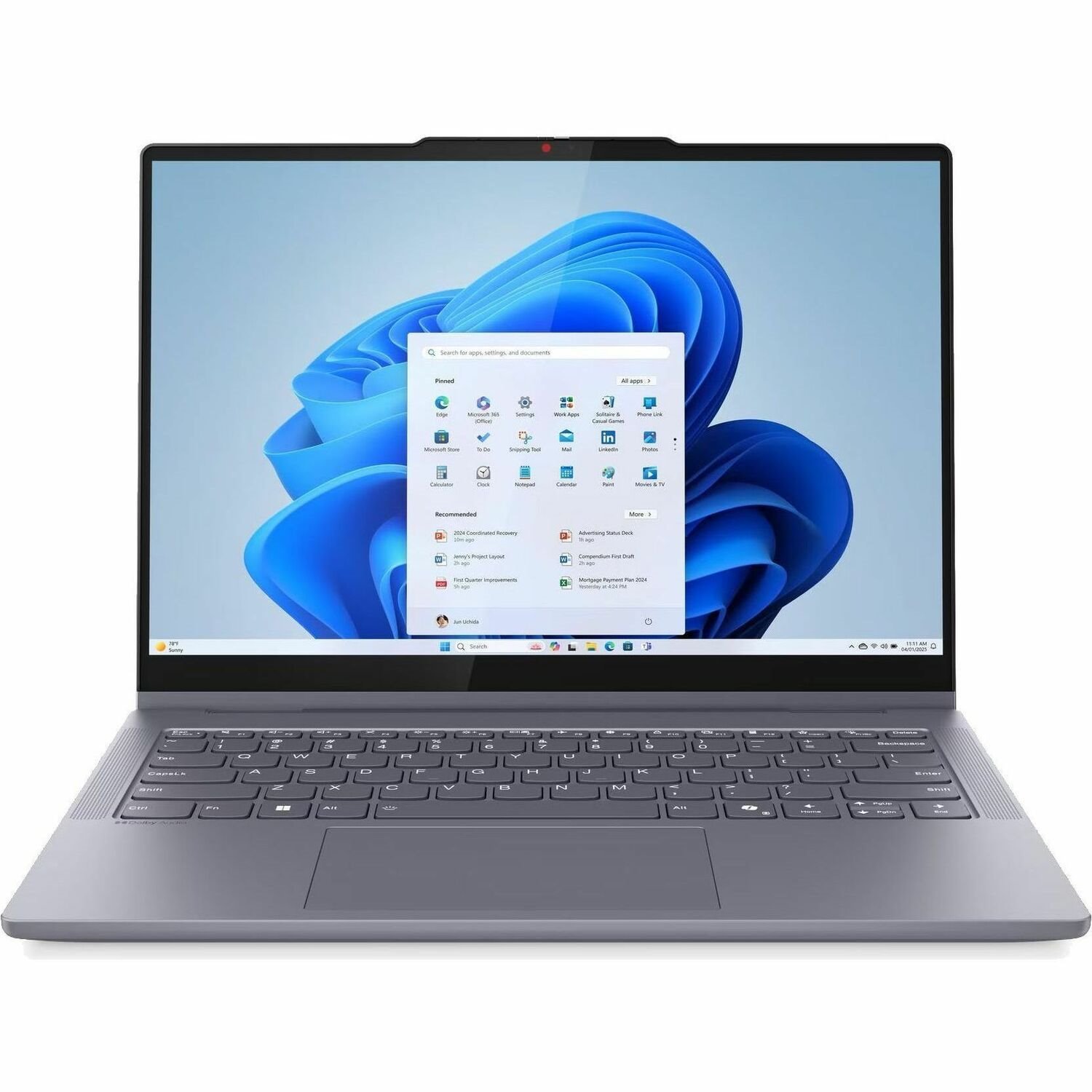 Lenovo IdeaPad 5 14IAL10 83KR001TUS 14" Touchscreen Convertible 2 in 1 Notebook - WUXGA - Intel Core Ultra 7 2nd Gen 255U - 16 GB - 512 GB SSD - English (US) Keyboard - Gray