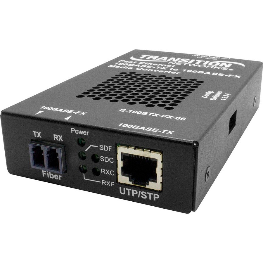 Transition Networks Stand-alone Fast Ethernet Media Converter 100Base-TX to 100Base-FX