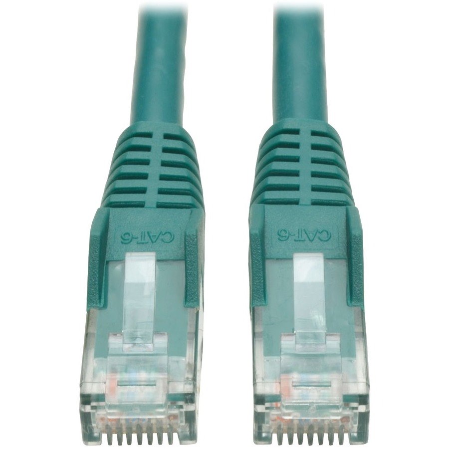 Eaton Tripp Lite Series Cat6 Gigabit Snagless Molded (UTP) Ethernet Cable (RJ45 M/M), PoE, Green, 12 ft. (3.66 m)