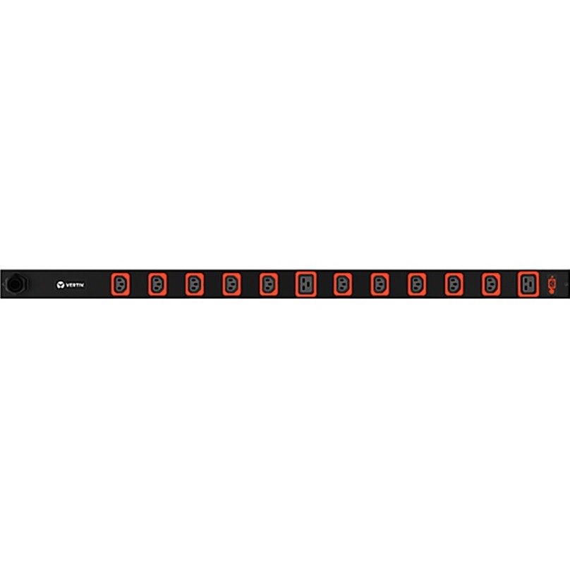 Vertiv Geist Basic Rack PDU C1647L / 14240244: (10) C13 | (2) C19| 16A| 230V| 2P+E (IP44)| 3.6kW| Black (14240244)