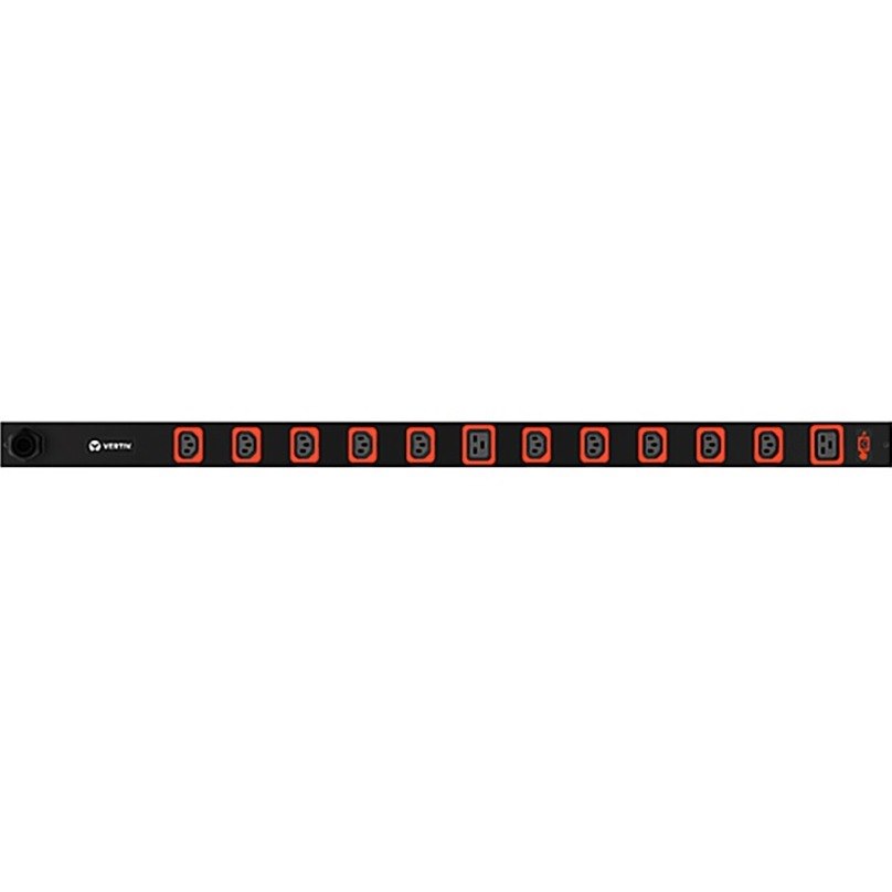 Vertiv Geist Basic Rack PDU C1647L / 14240244: (10) C13 | (2) C19| 16A| 230V| 2P+E (IP44)| 3.6kW| Black (14240244)