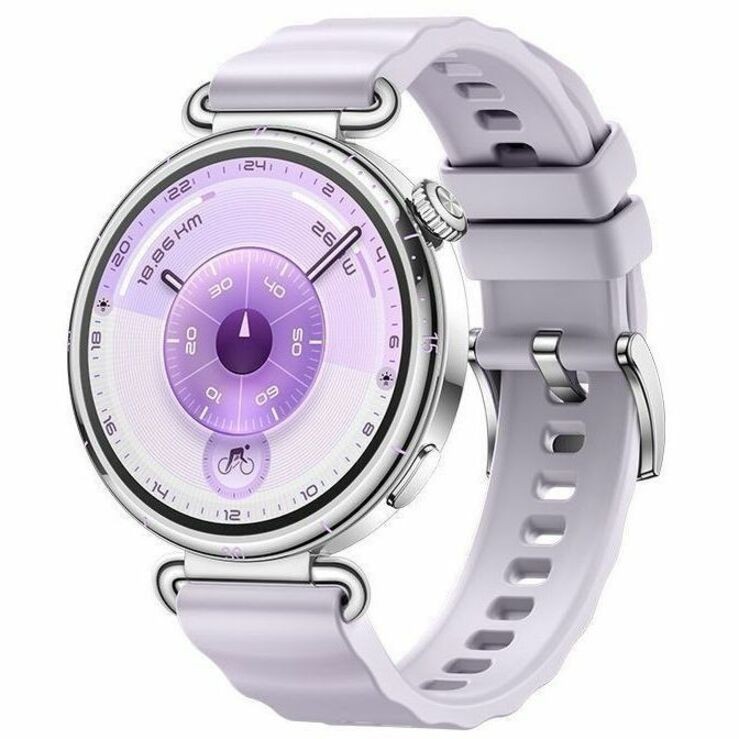 Huawei WATCH GT 6 Smart Watch - Round Case Shape - 41.30 mm Case Height - 41.30 mm Case Width - Purple Body Color - Purple Band Color - Stainless Steel Case Material - Fluoroelastomer Band Material