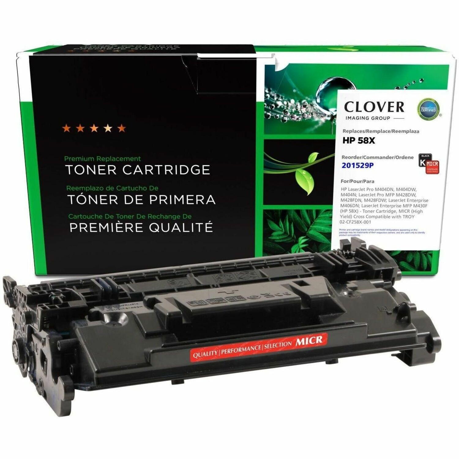 Clover Imaging Remanufactured High Yield MICR Toner Cartridge for HP CF258X