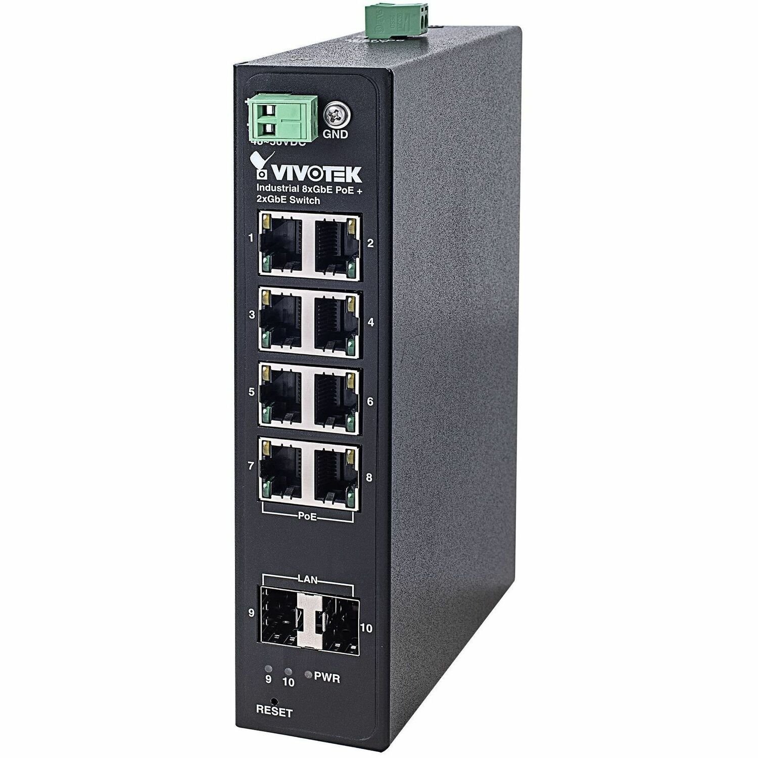 Vivotek Industrial 8xGE PoE + 2xGE SFP Switch