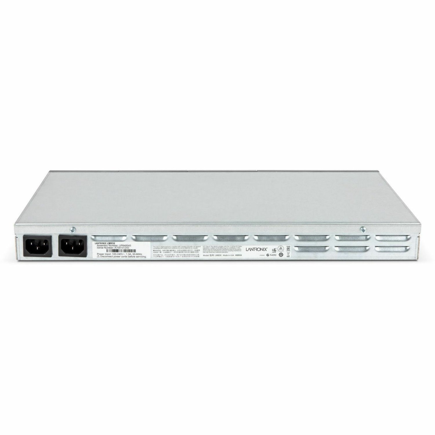 LM83X Console Server with 40 total serial ports & LCD card, dual DC power