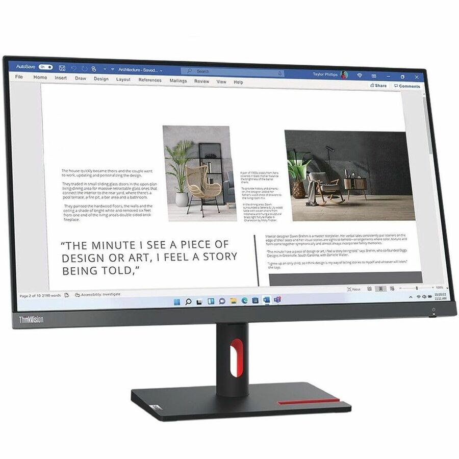 Lenovo ThinkVision S27i-30 27" Class Full HD LED Monitor - 16:9 - Storm Grey