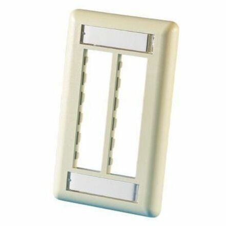 Ortronics Tracjack Faceplate, Six-Port (Single Gang), Plastic